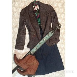 Ann Taylor Denim Stretch Strapless Dress size 4